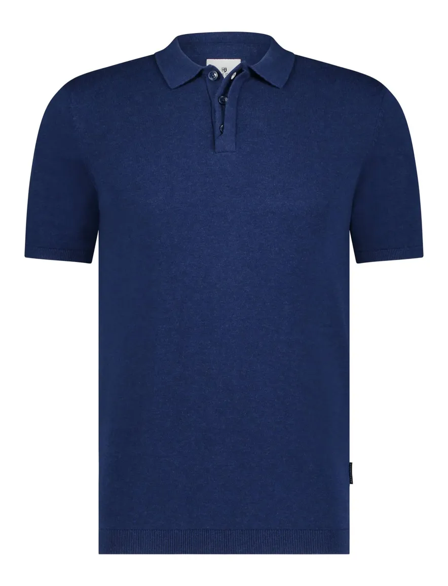 State of Art poloshirt katoen donkerblauw