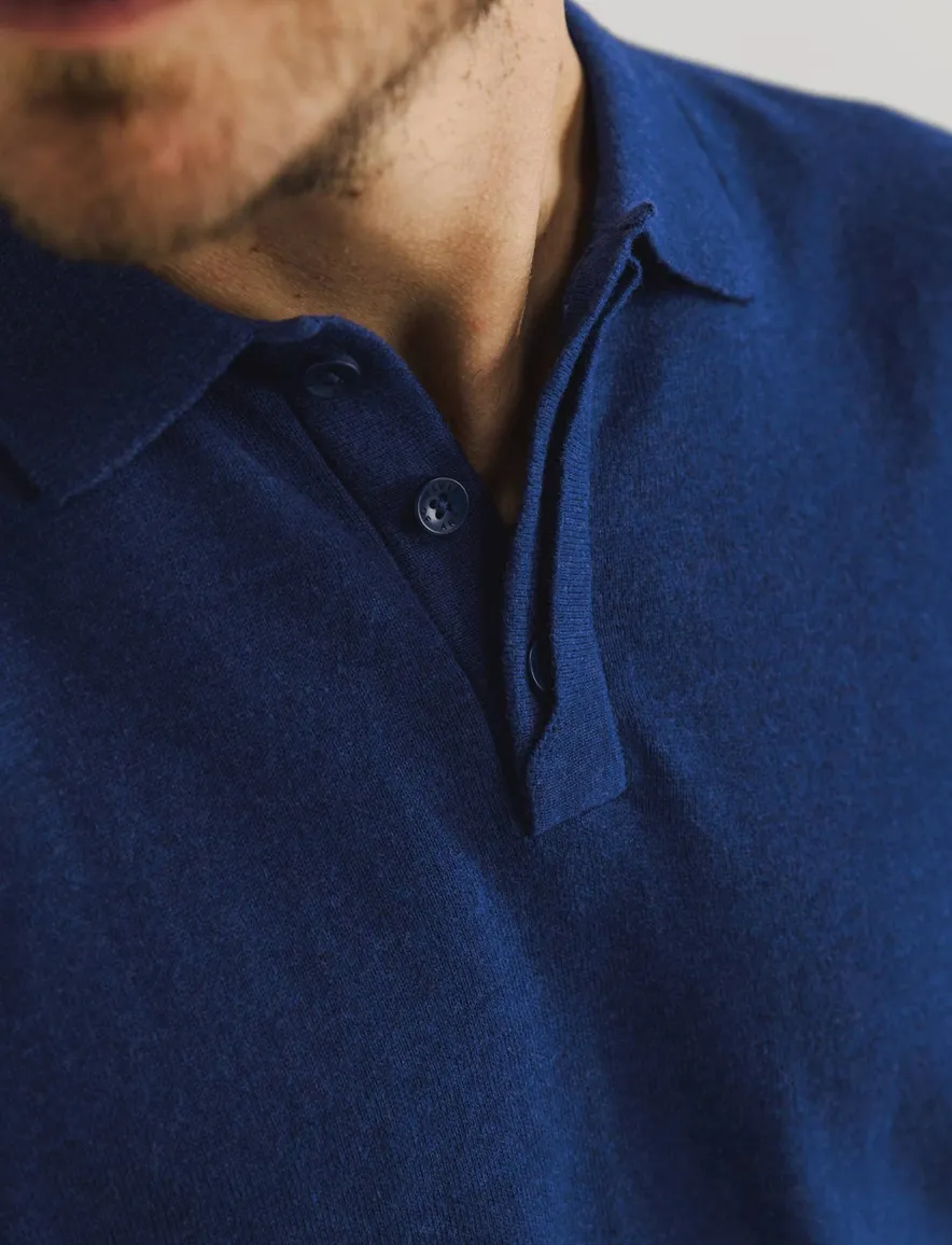State of Art poloshirt katoen donkerblauw