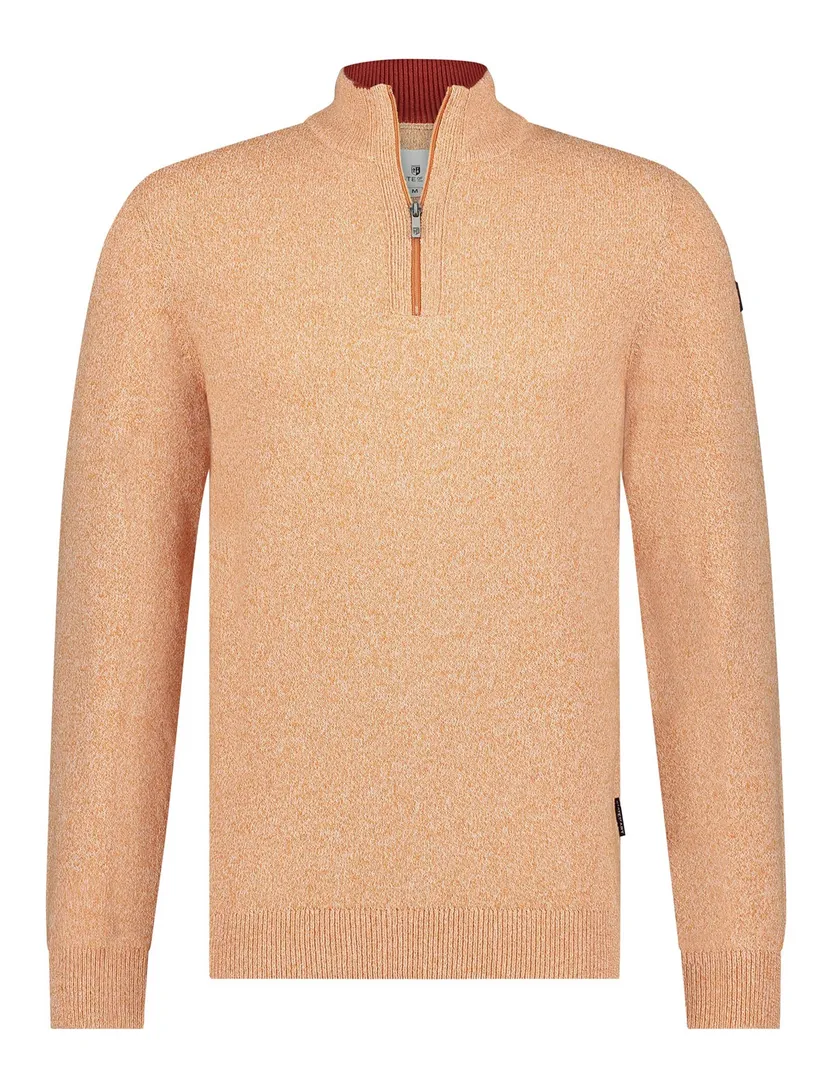 State of Art half zip trui oranje melange