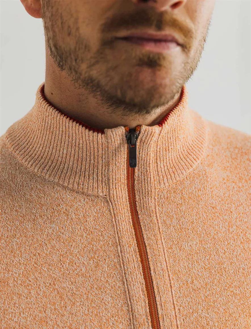 State of Art half zip trui oranje gemêleerd