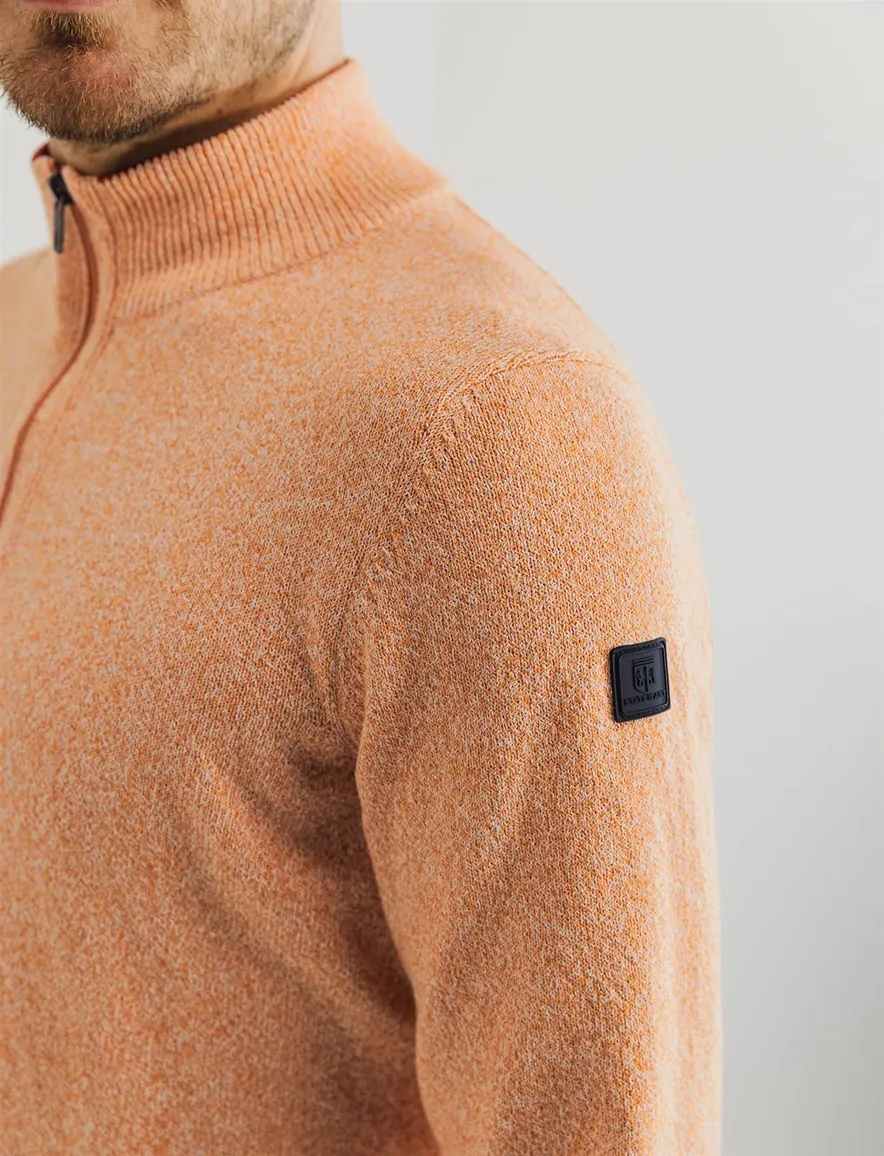 State of Art half zip trui oranje gemêleerd