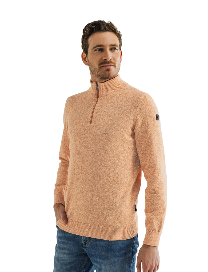 State of Art half zip trui oranje gemêleerd