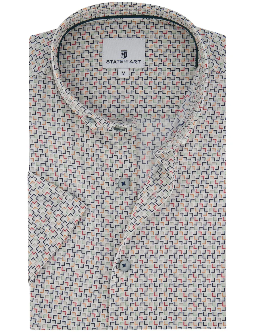 State of Art Shirt overhemd grijs geprint