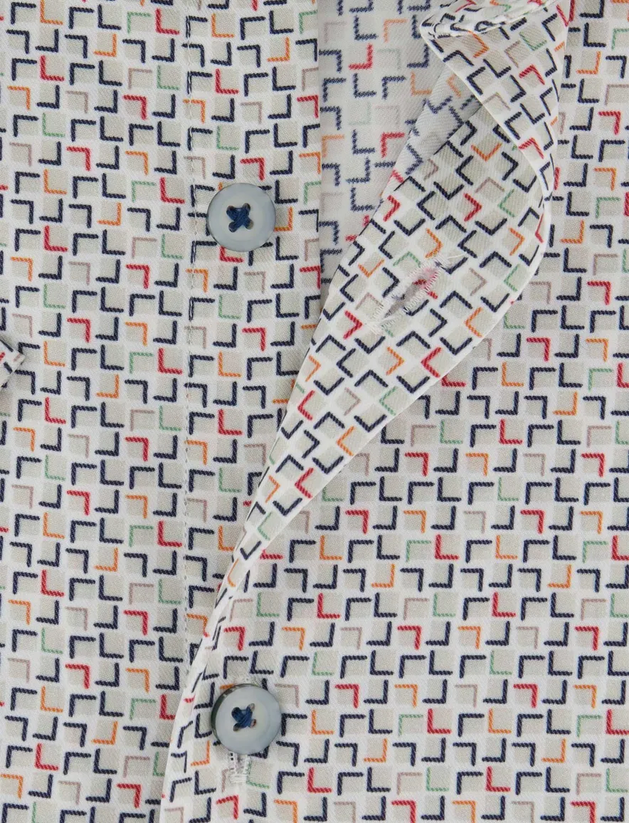 State of Art Shirt overhemd grijs geprint