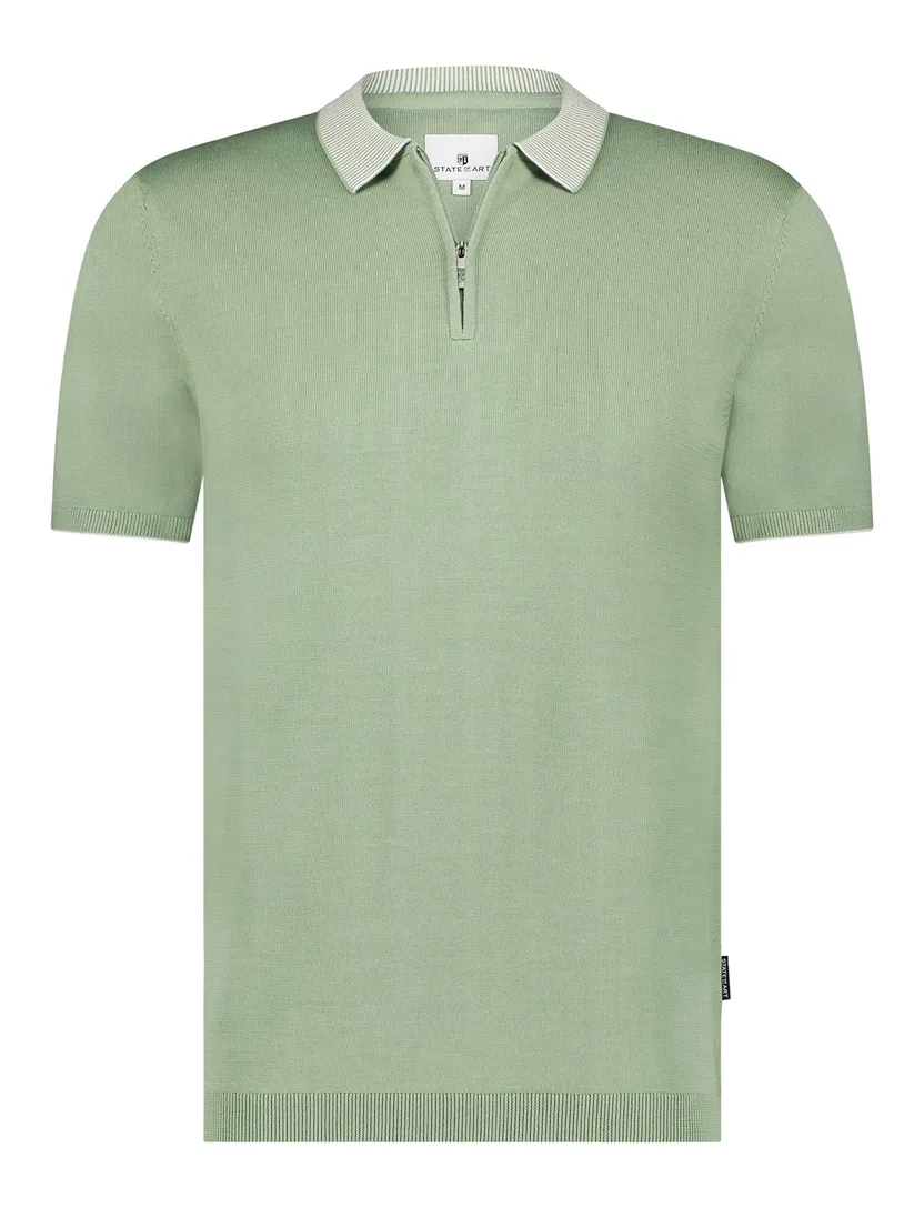 State of Art polo groen katoen