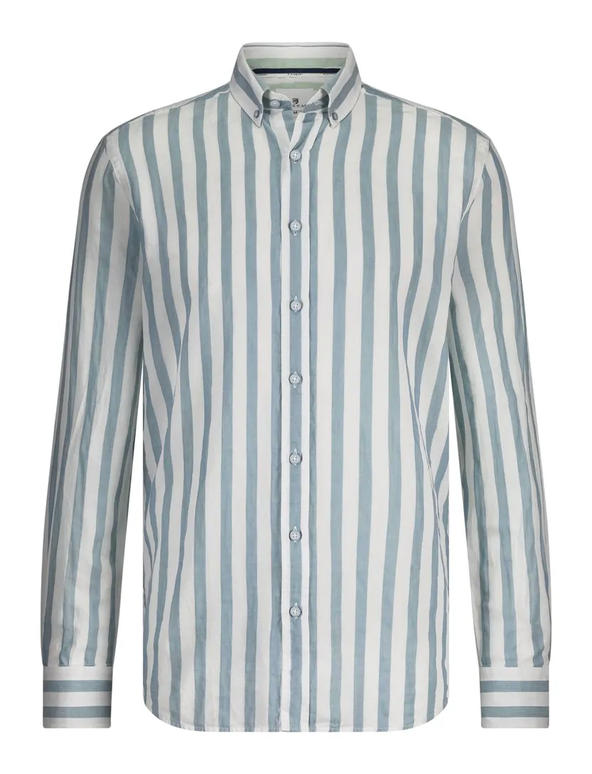 casual overhemd State of Art Regular Fit blauw gestreept