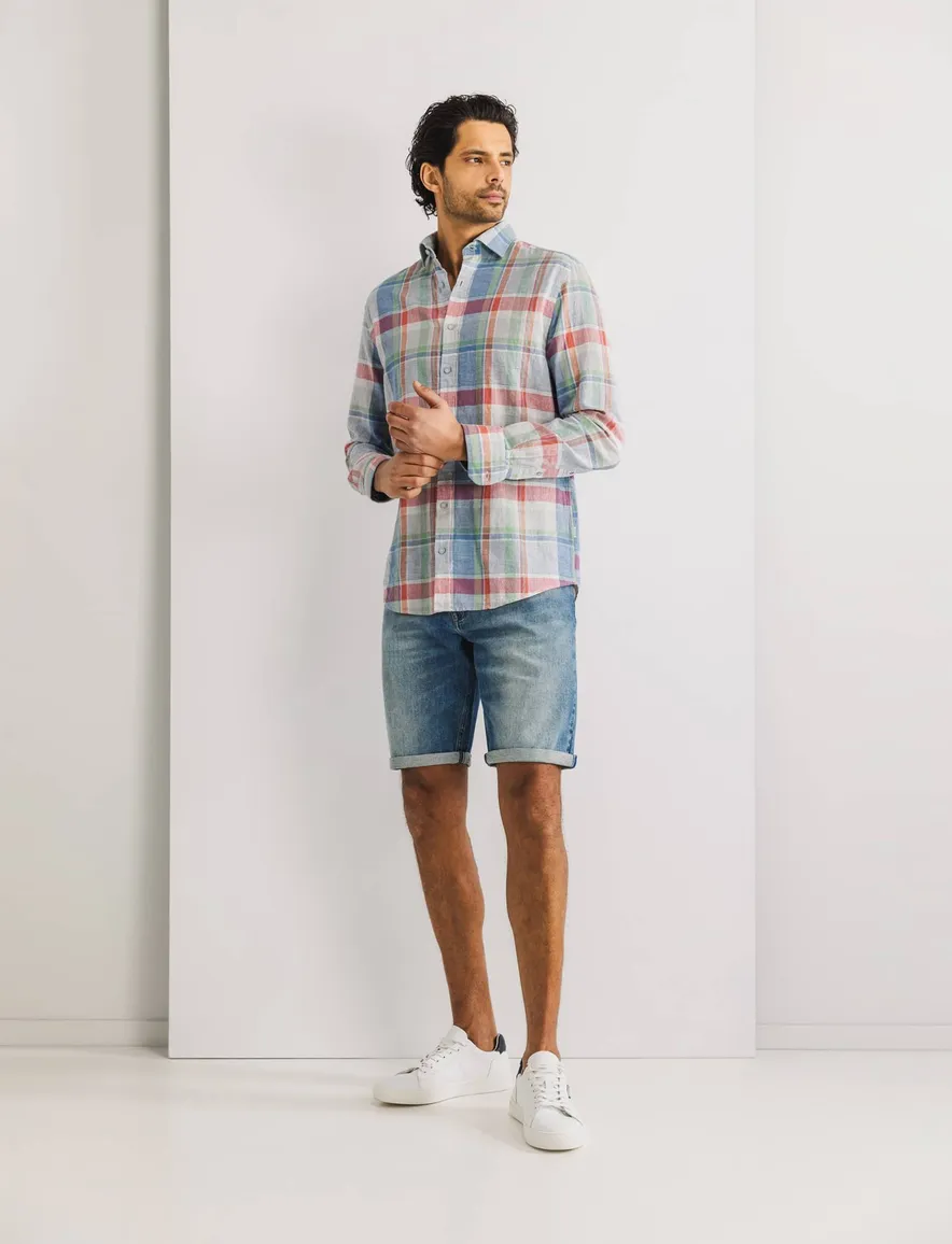 State of Art regular fit oxford overhemd ruitpatroon