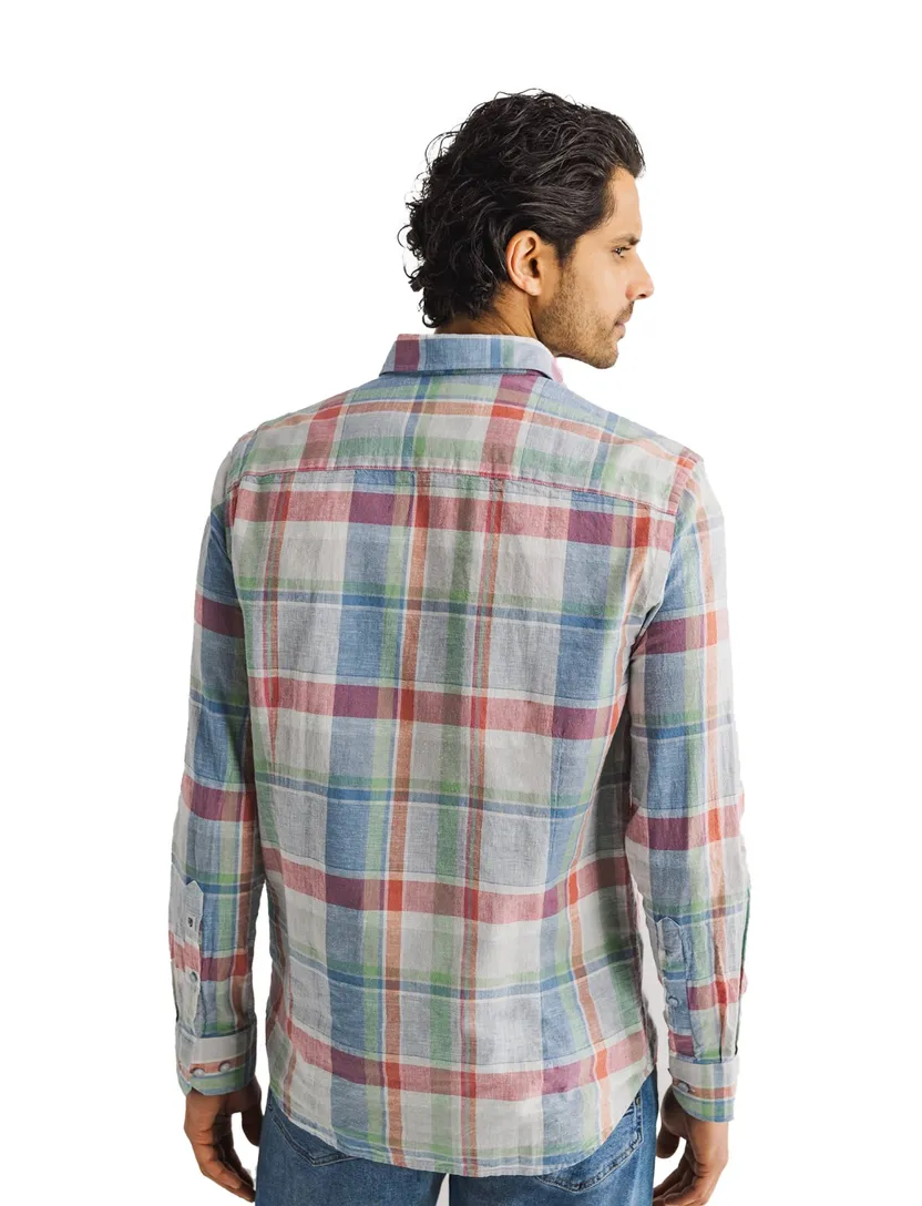 State of Art regular fit oxford overhemd ruitpatroon