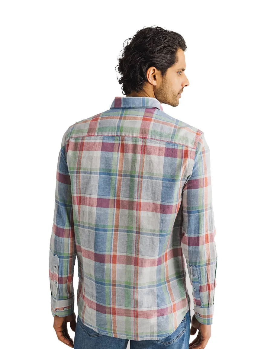 State of Art regular fit oxford overhemd ruitpatroon