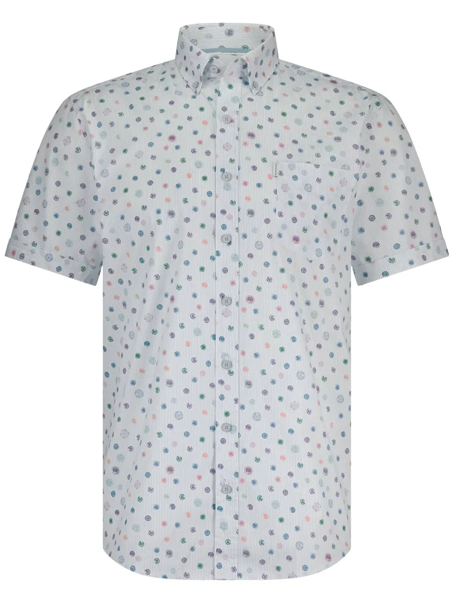 State of Art casual overhemd korte mouw wit