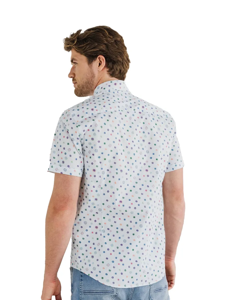 State of Art casual overhemd korte mouw wit