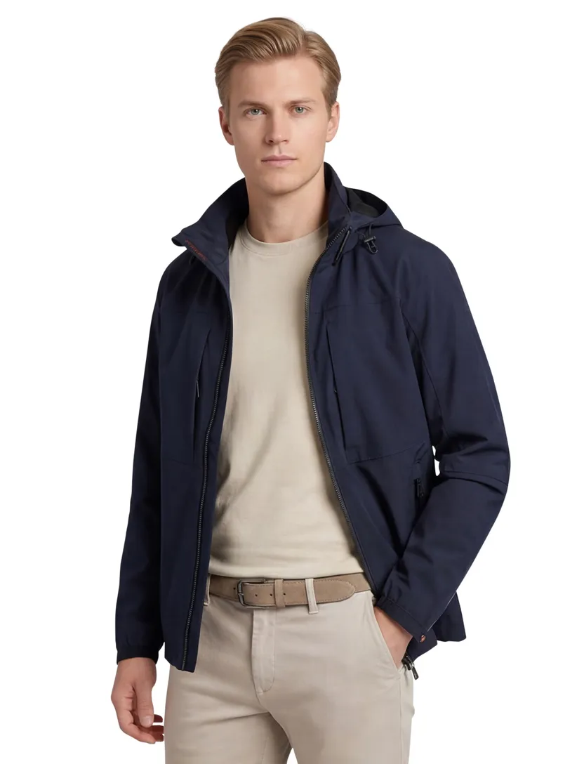 Reset zomerjas donkerblauw afneembare capuchon