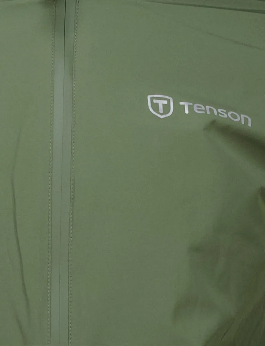 Regenjas Tenson olijfgroen effen capuchon