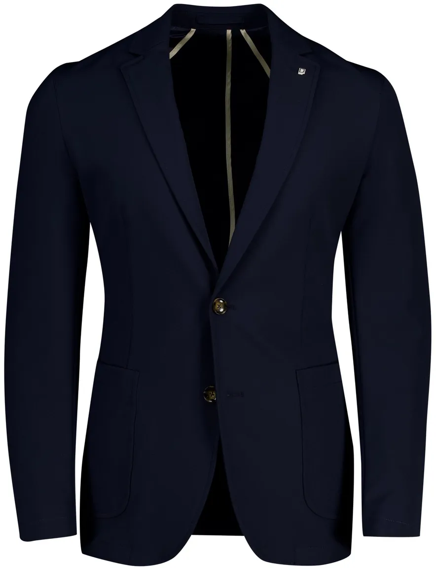Born with Appetite colbert effen donkerblauw slim fit