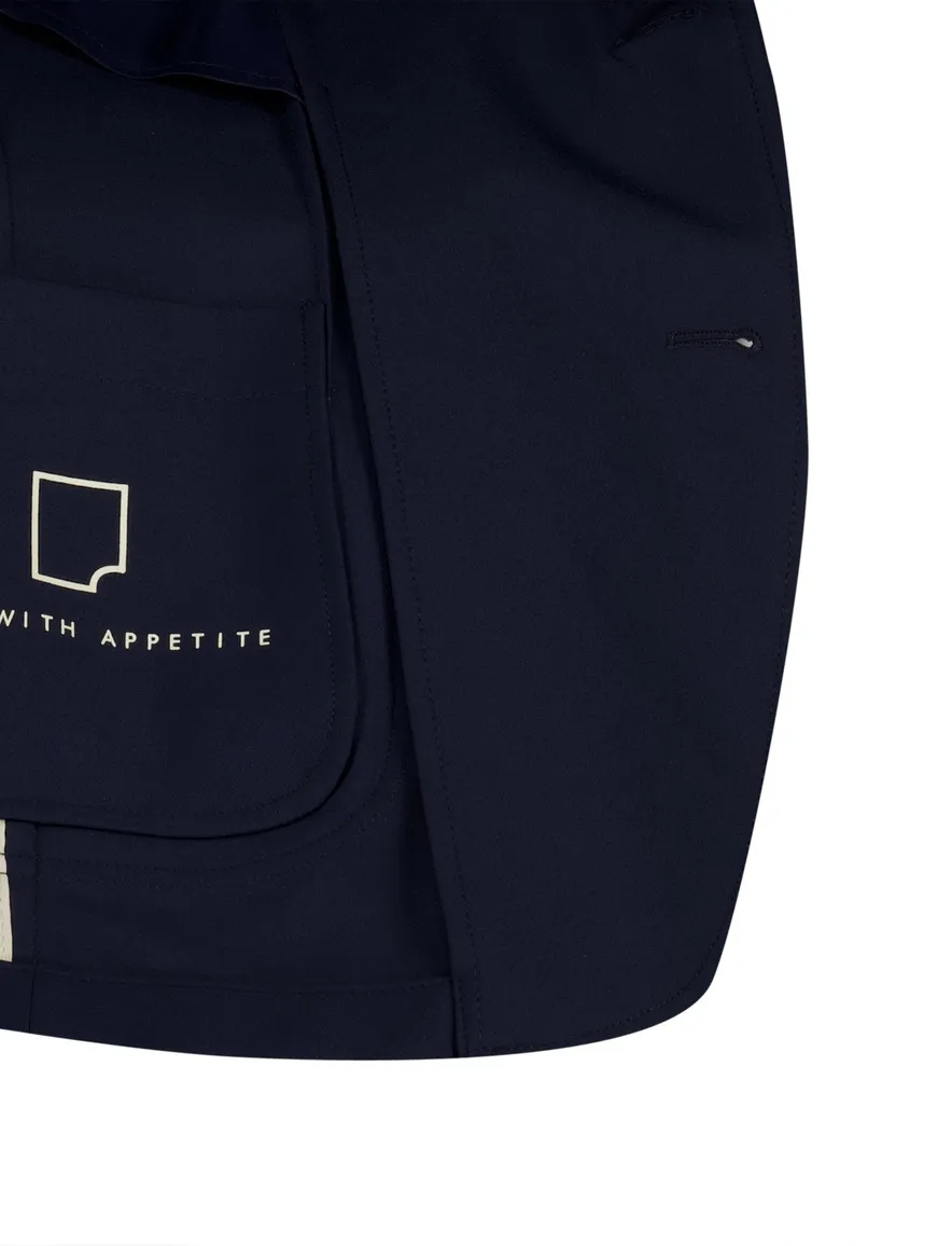 Born with Appetite colbert effen donkerblauw slim fit