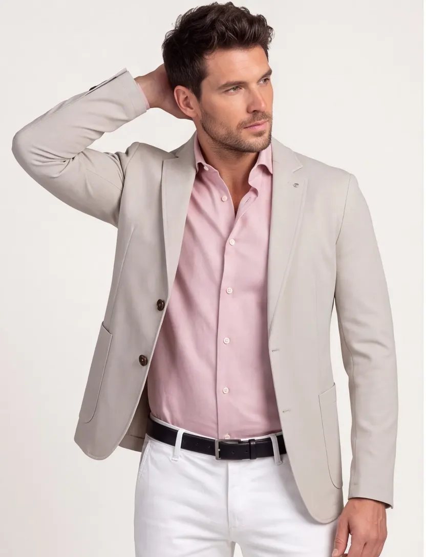 katoenen Born with Appetite Lind unlined jacket grijs