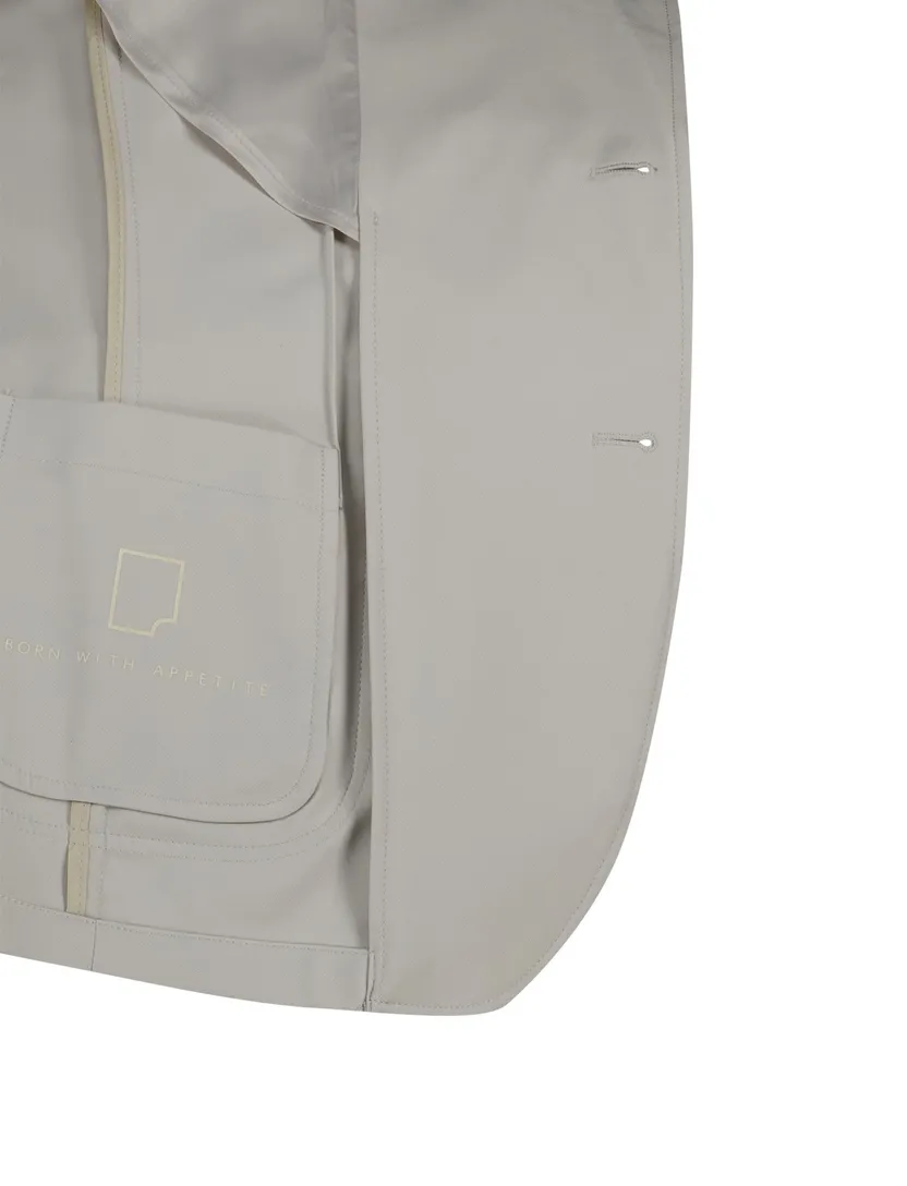 katoenen Born with Appetite Lind unlined jacket grijs