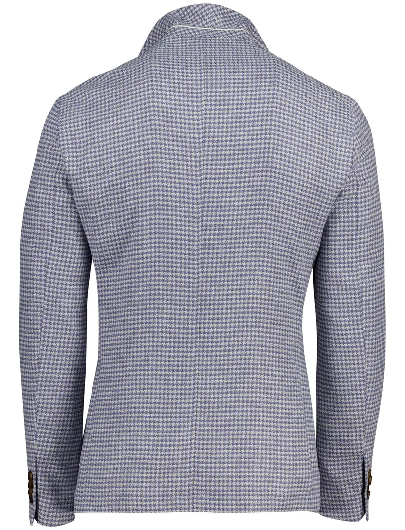 Born with Appetite Mylo blauw geprint effen slim fit