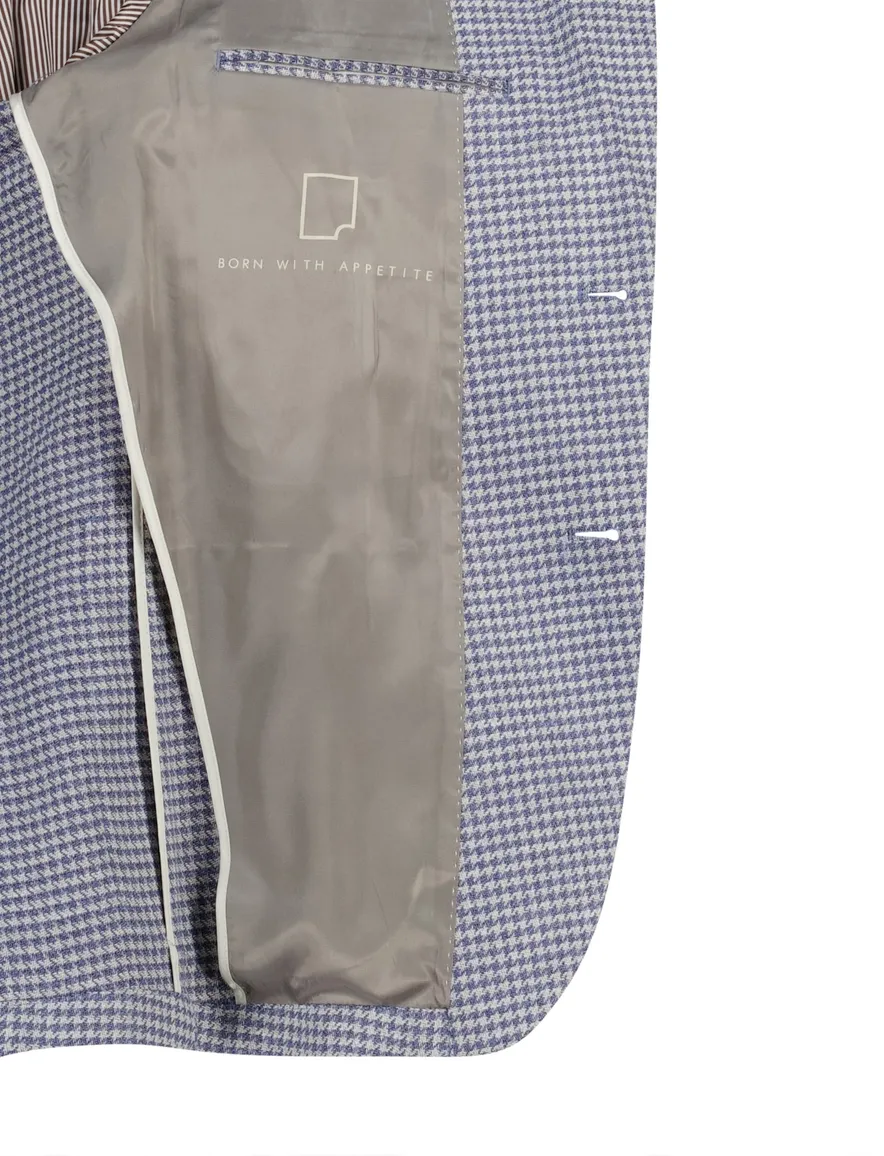 Born with Appetite Mylo Jersey jacket drop 8 blauw slim fit