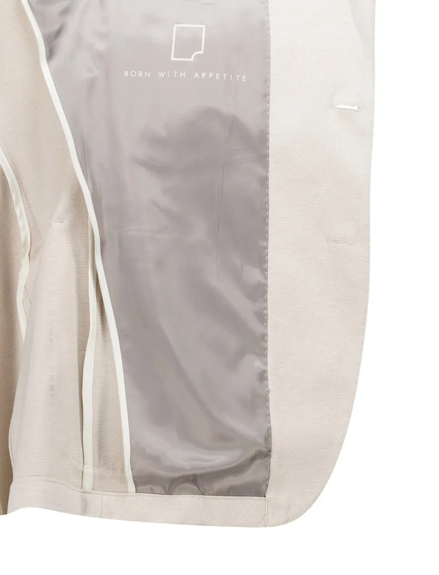 Born With Appetite Mylo Jersey jacket beige met borstzak