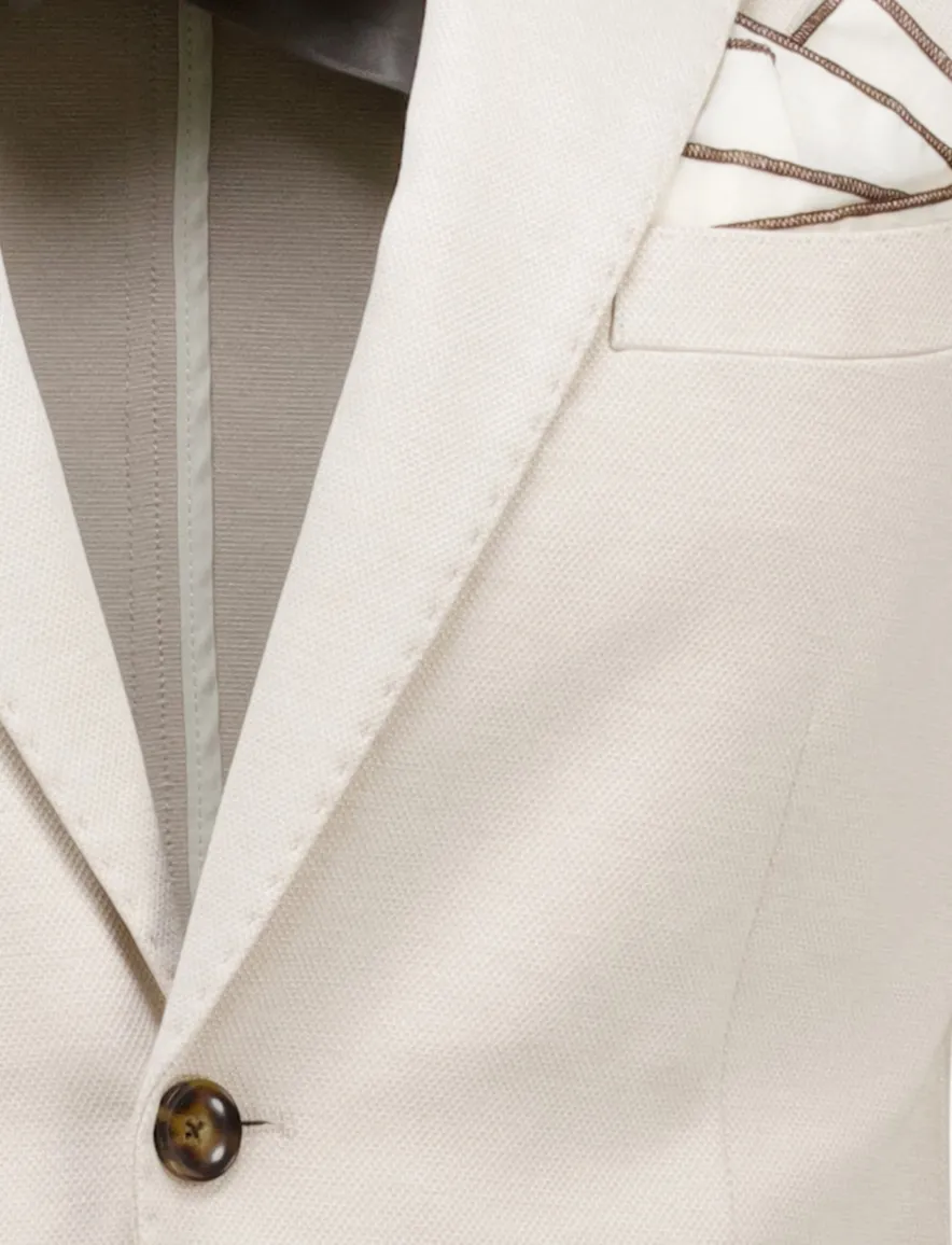 Born With Appetite Mylo Jersey jacket beige met borstzak