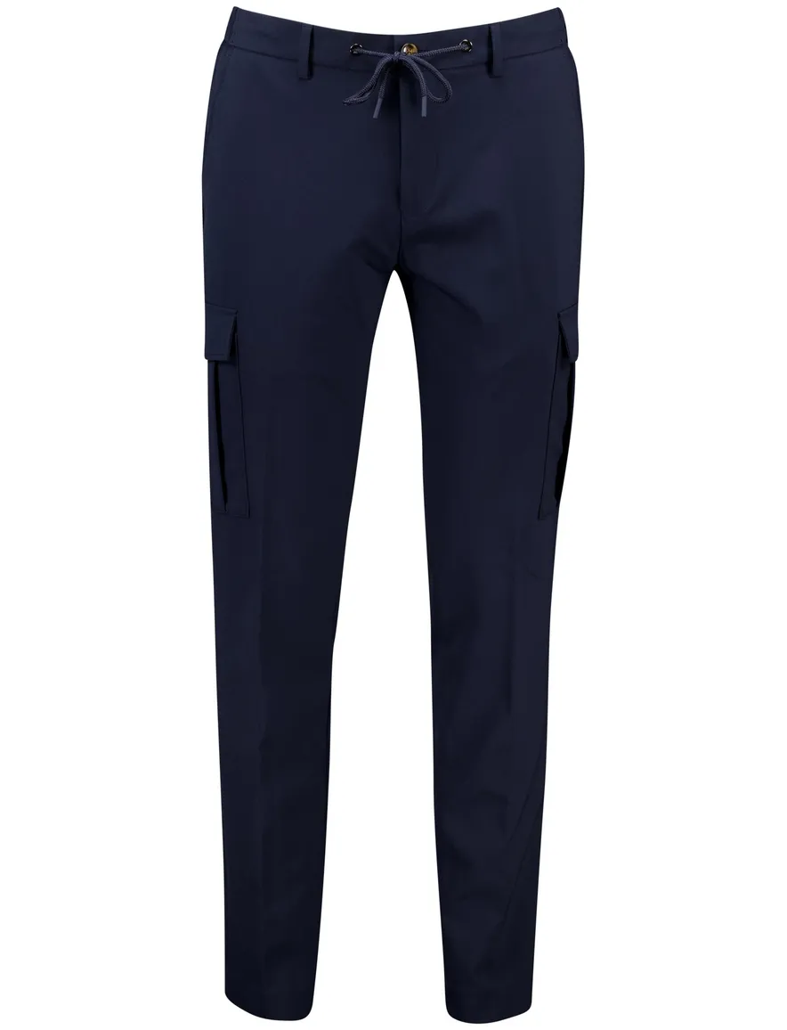 Born with appetite pantalon donkerblauw effen cargo