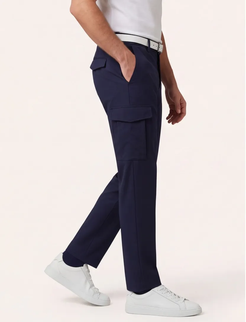 Born with appetite pantalon donkerblauw effen polyamide