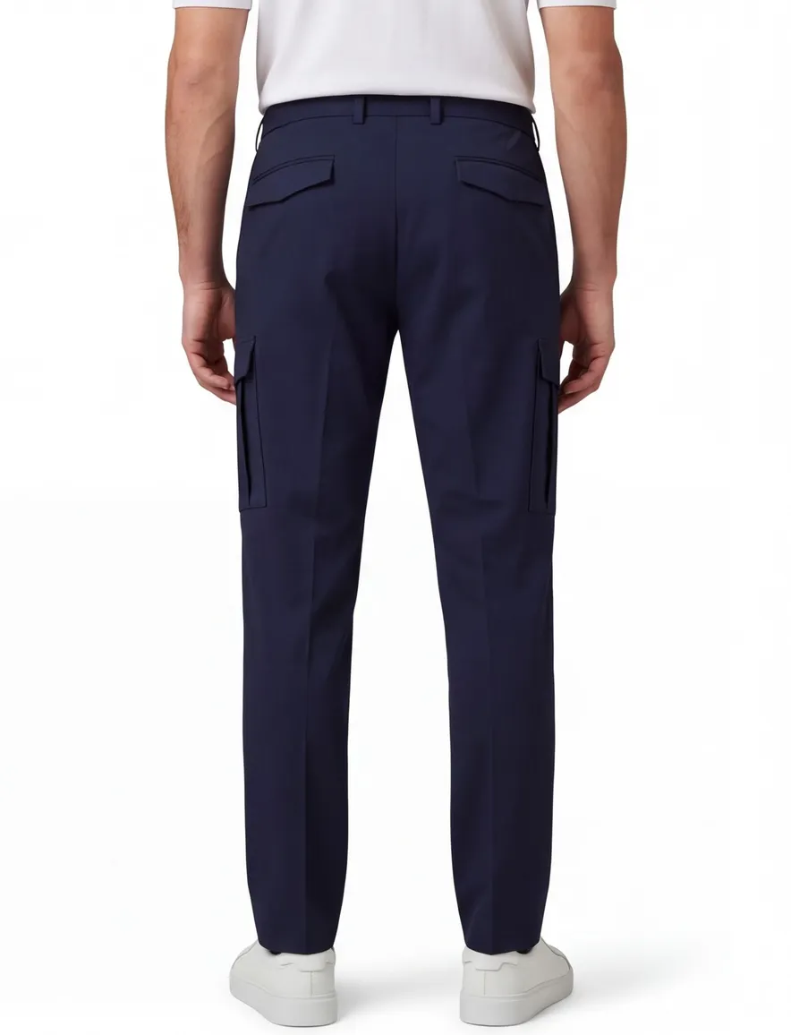 Born with appetite pantalon donkerblauw effen