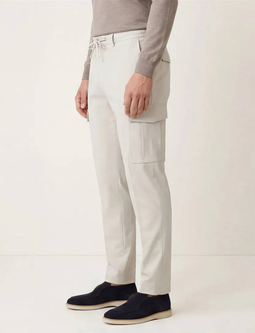 Born with appetite cargo broek grijs effen