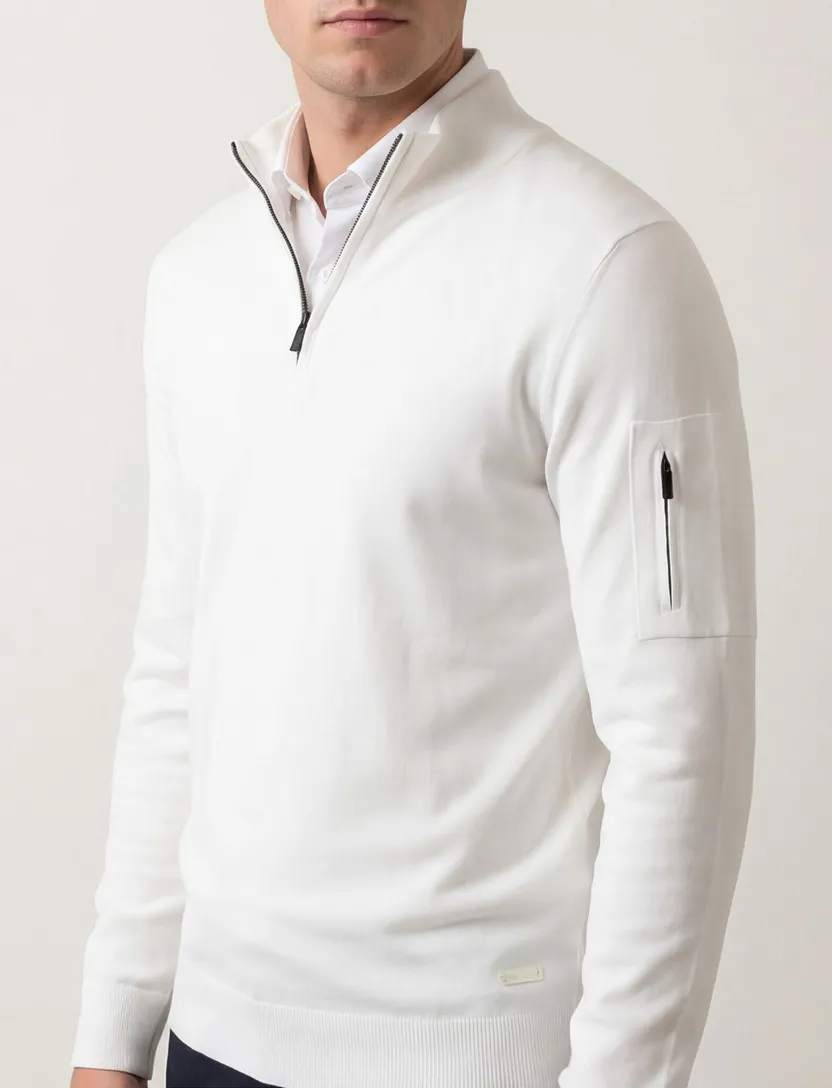 Born with Appetite race trui half zip wit