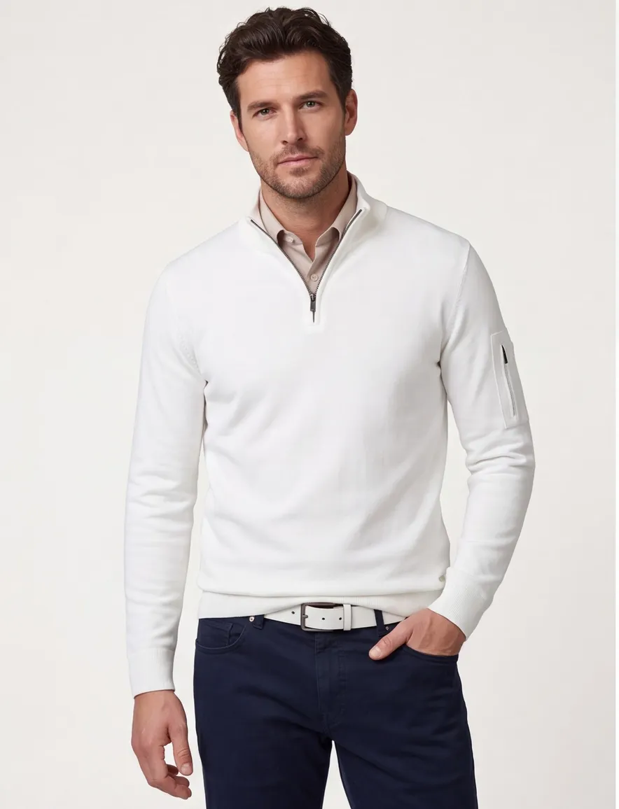 Born with Appetite race trui half zip wit