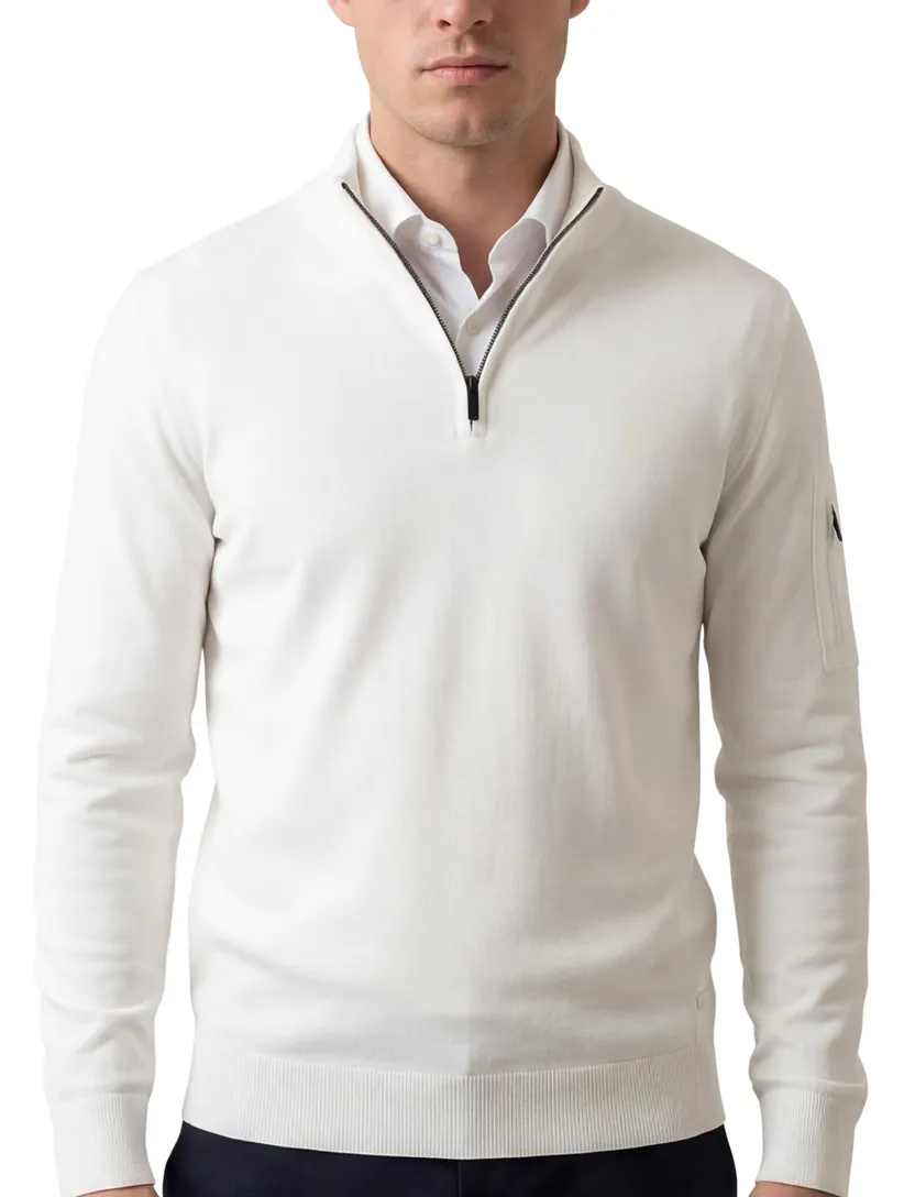 Born with Appetite race trui half zip wit