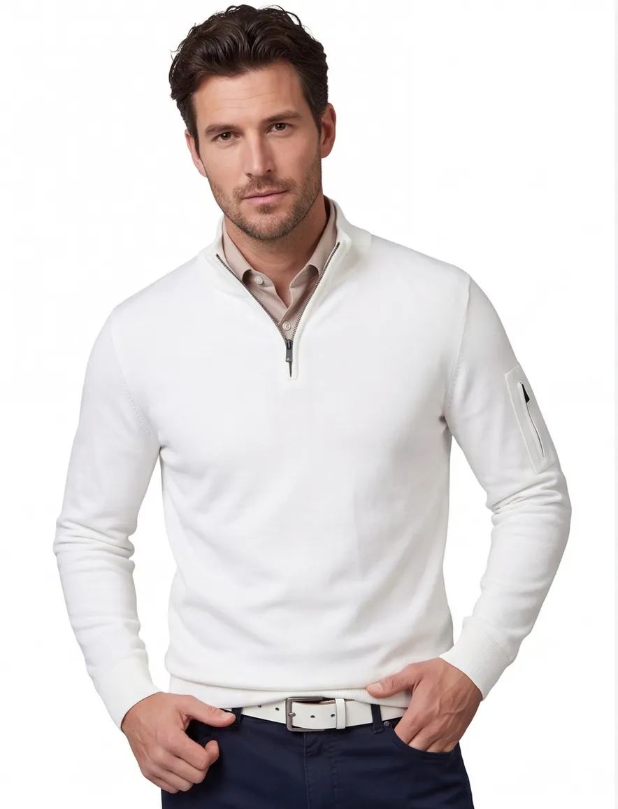 Born with Appetite race trui half zip wit