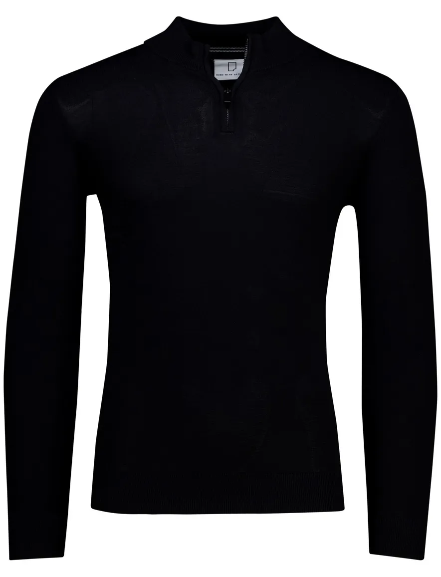 Born with Appetite Race R-neck Pullover zwart