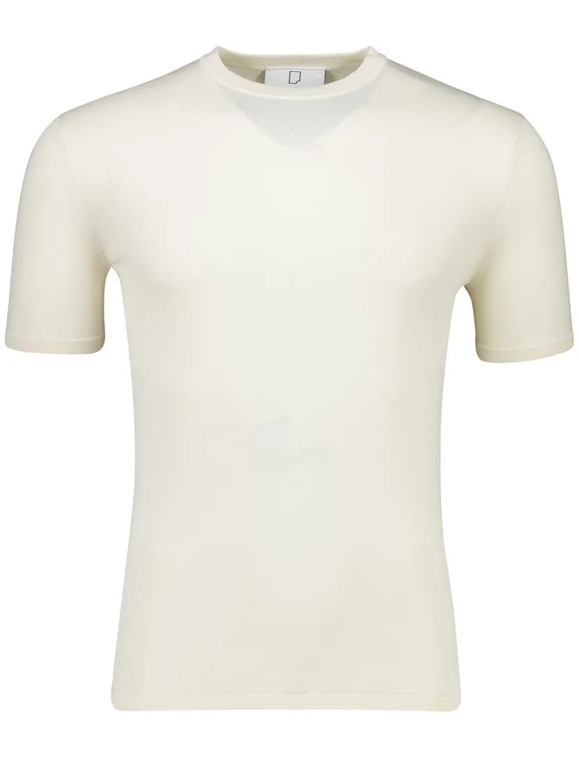 Born with appetite knitted t-shirt creme effen