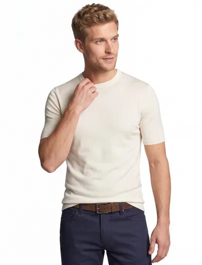 Born With Appetite Born with appetite knitted t-shirt creme
