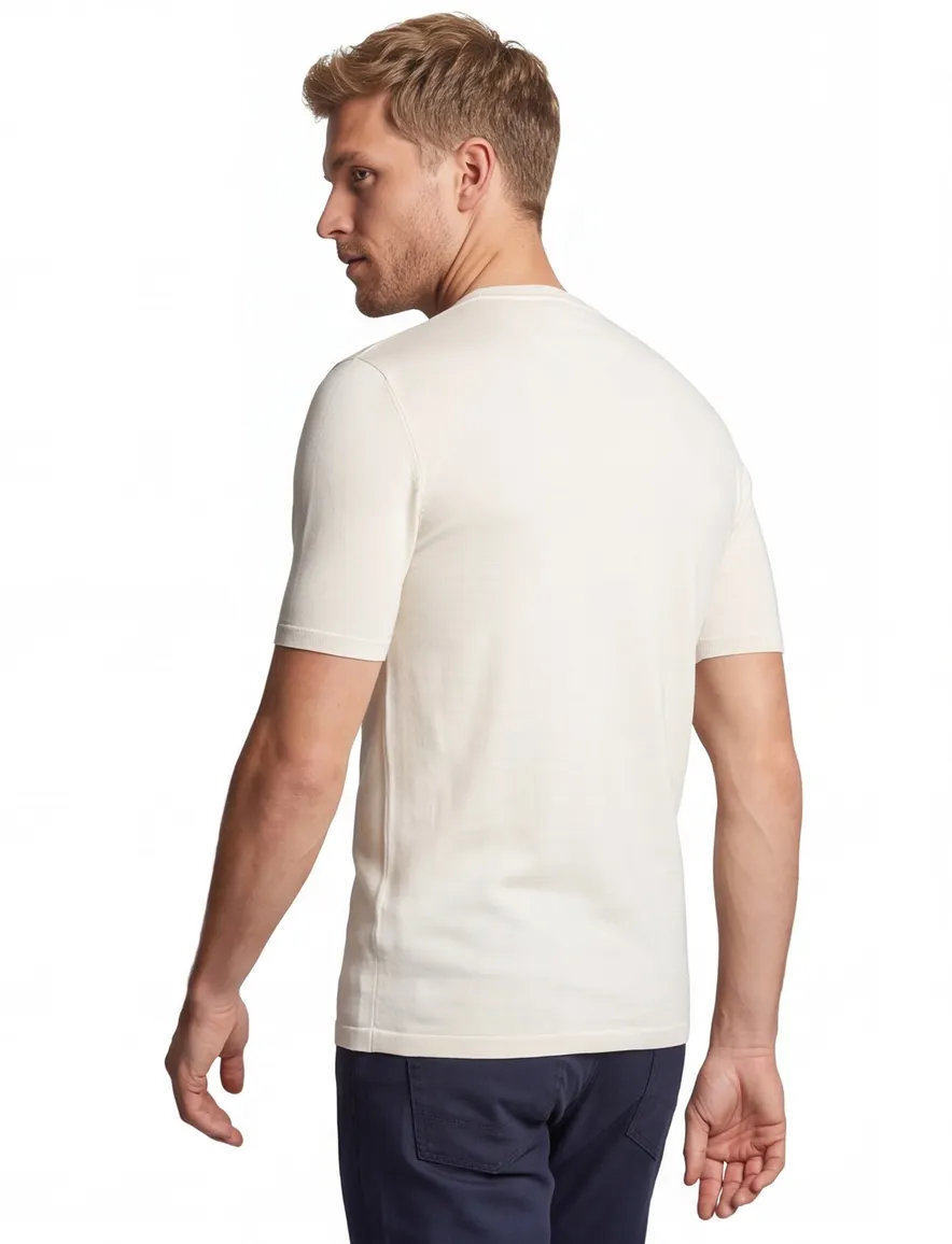 Born with appetite knitted t-shirt creme