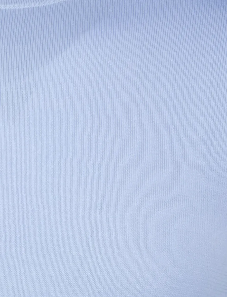 Born with appetite lenny knitted shirt lichtblauw