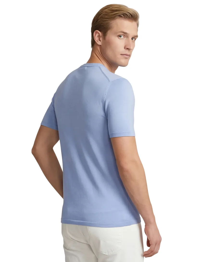 Born with appetite lenny knitted shirt lichtblauw