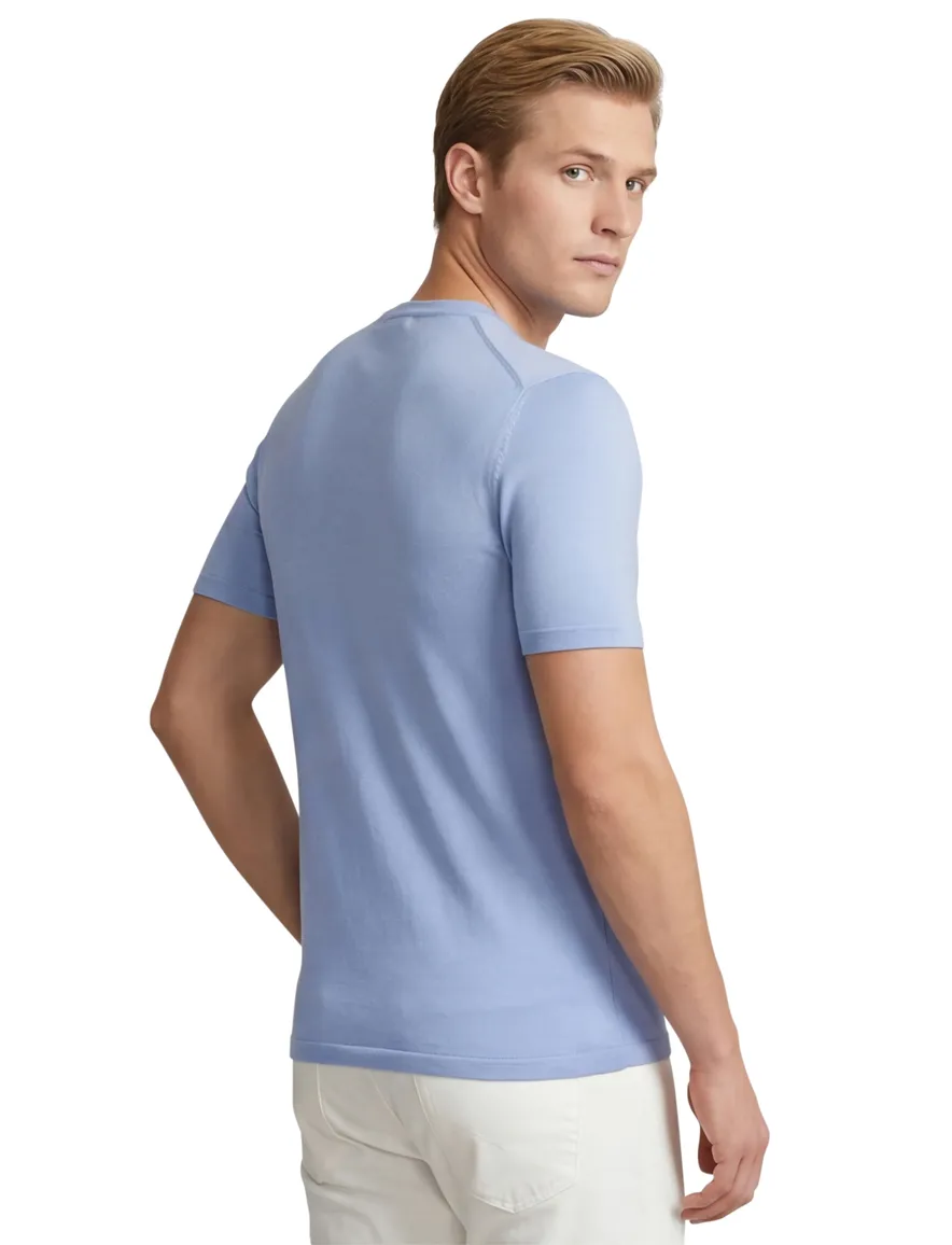 Born with appetite lenny knitted shirt lichtblauw