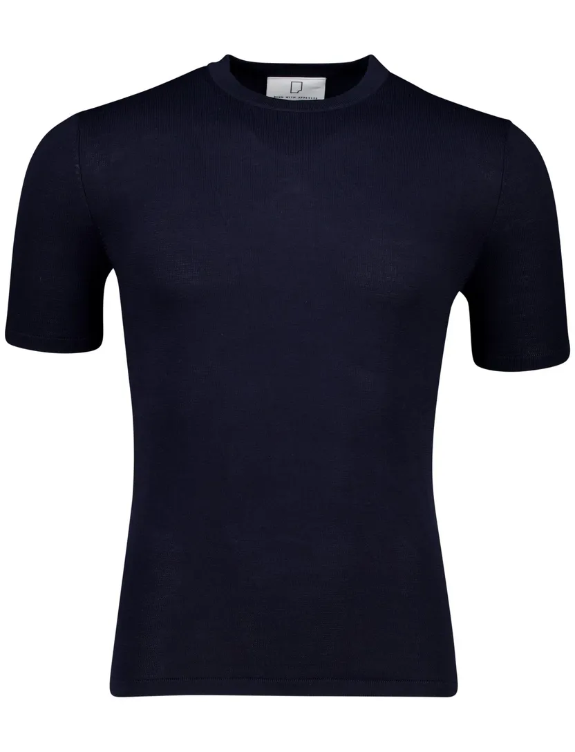 Born with appetite lenny knitted shirt donkerblauw