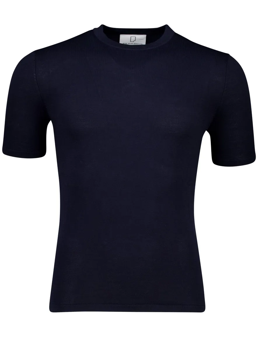 Born with appetite lenny knitted shirt donkerblauw
