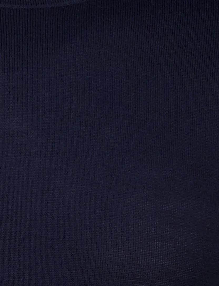 Born with appetite lenny knitted shirt donkerblauw