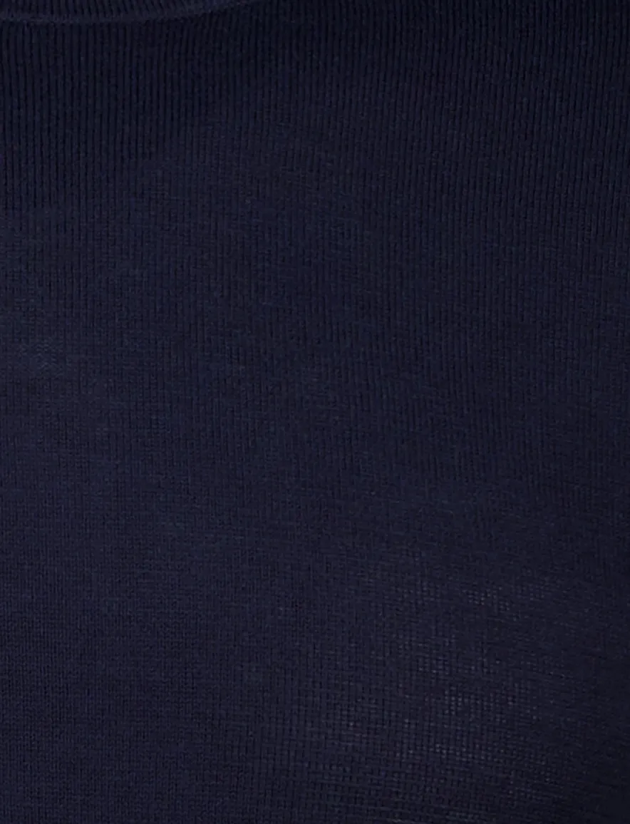 Born with appetite lenny knitted shirt donkerblauw