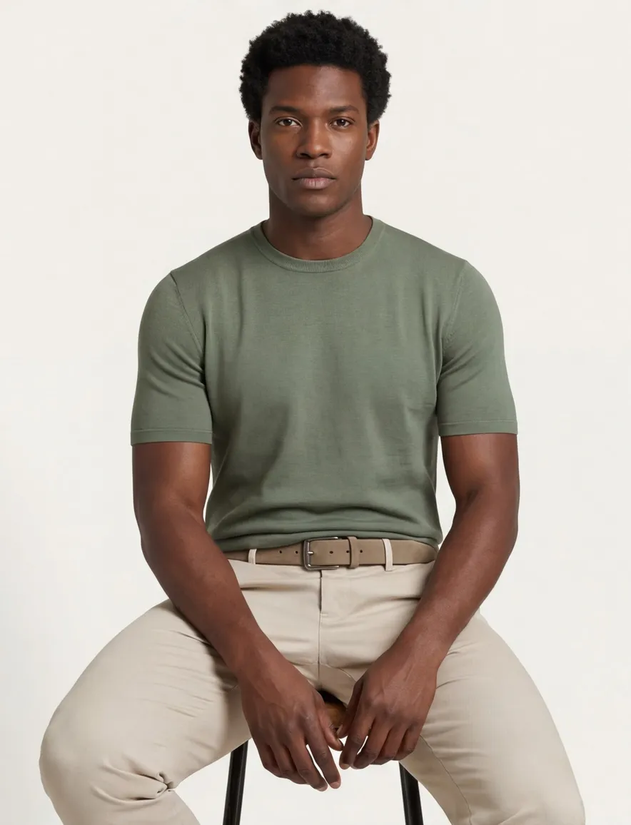 Born with appetite lenny knitted t-shirt groen