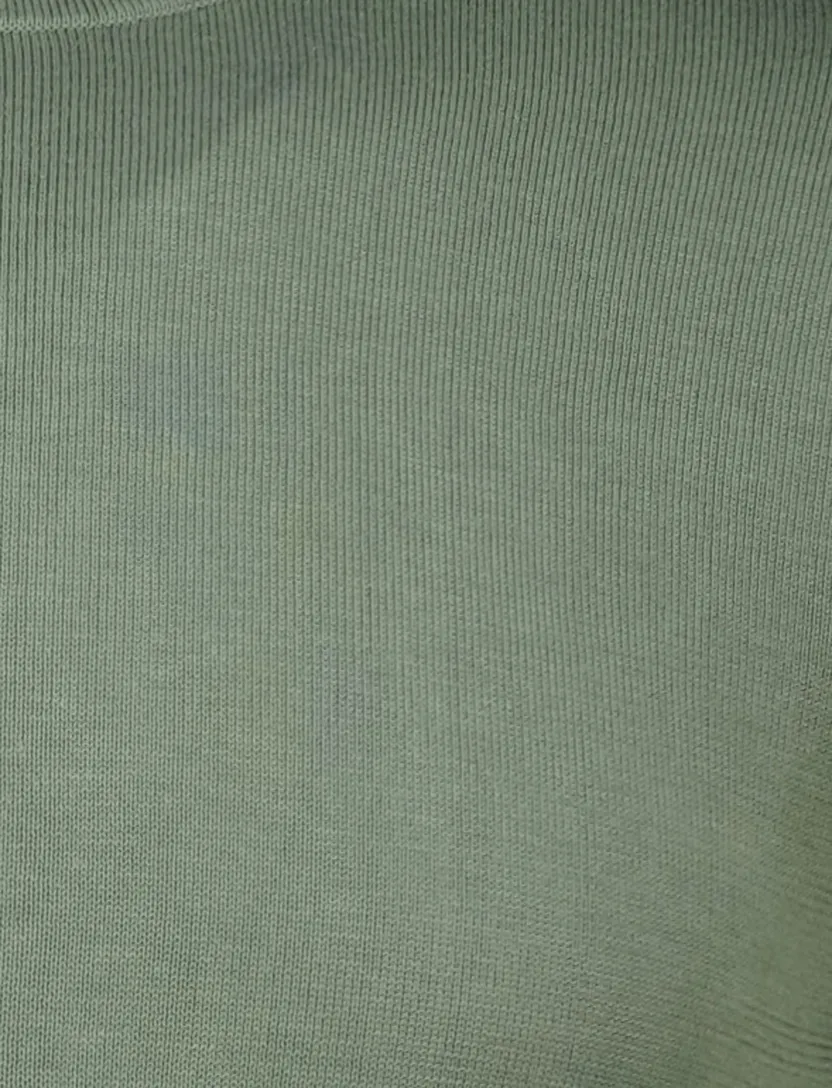Born with appetite knitted t-shirt groen effen