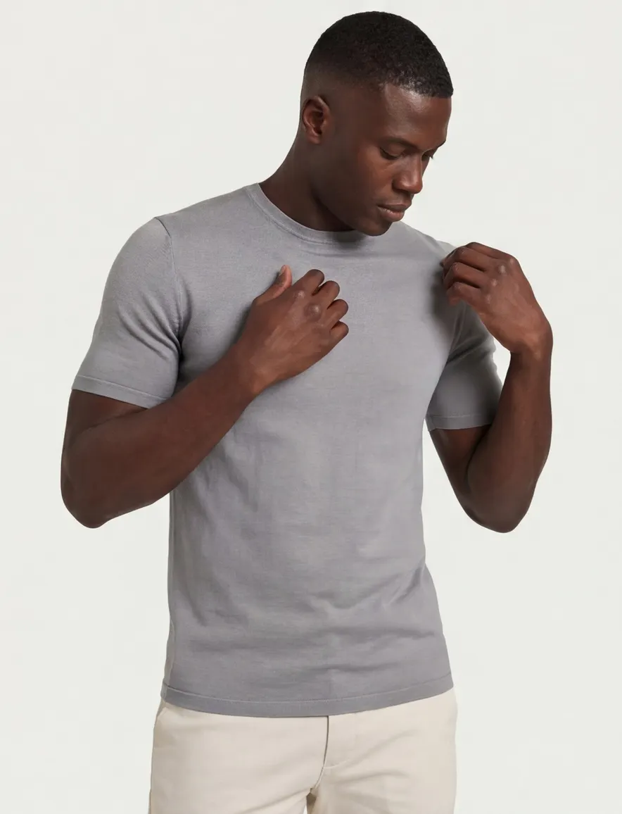 Born with appetite lenny knitted t-shirt grijs