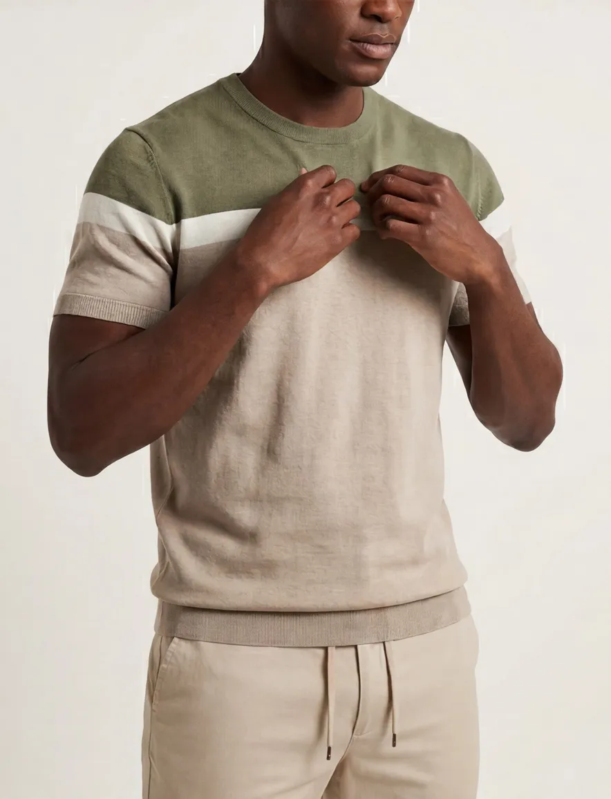 Born With Appetite River Knitted T-shirt Groen