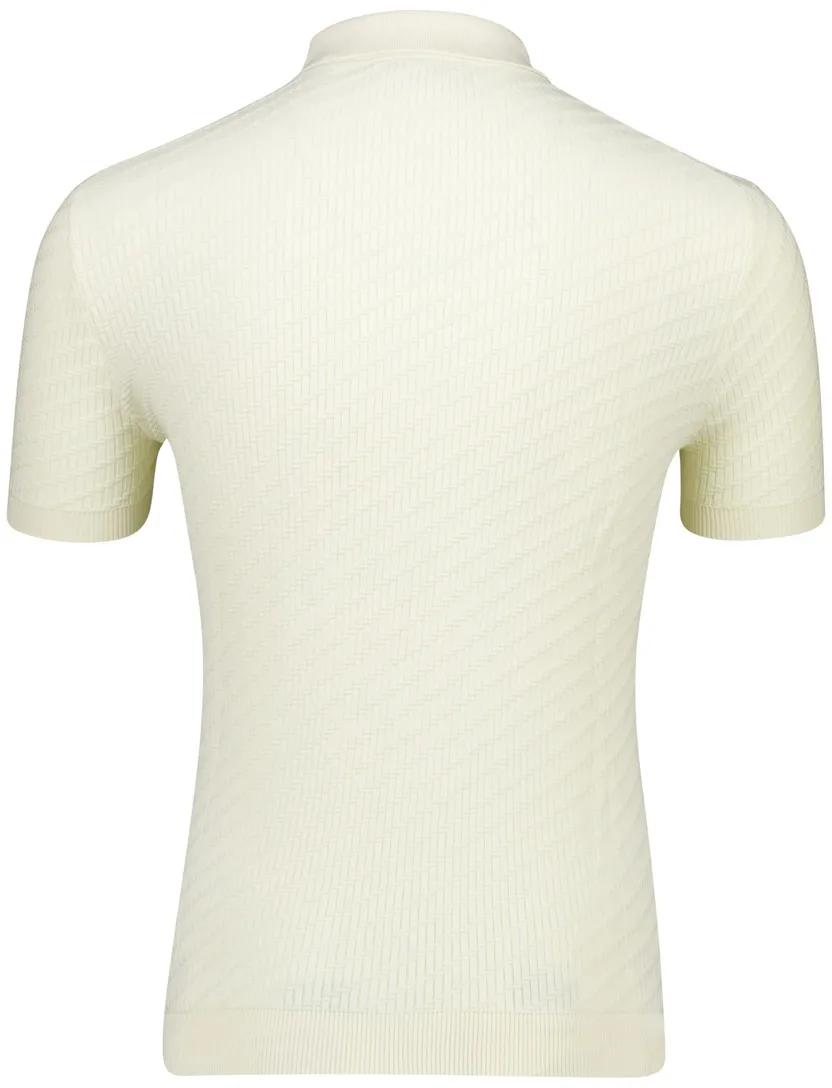 Born with appetite simon knitted polo creme katoen