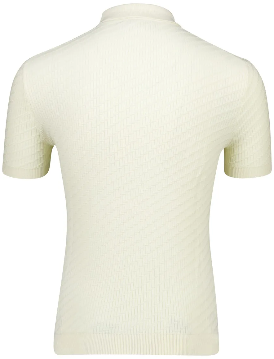 Born with appetite simon knitted polo creme katoen